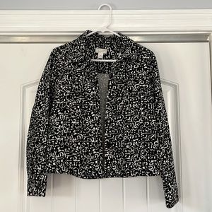 Christopher & Banks womens black & white jacket